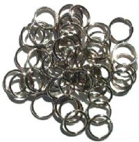 50 15mm Nickel Plated Split Rings